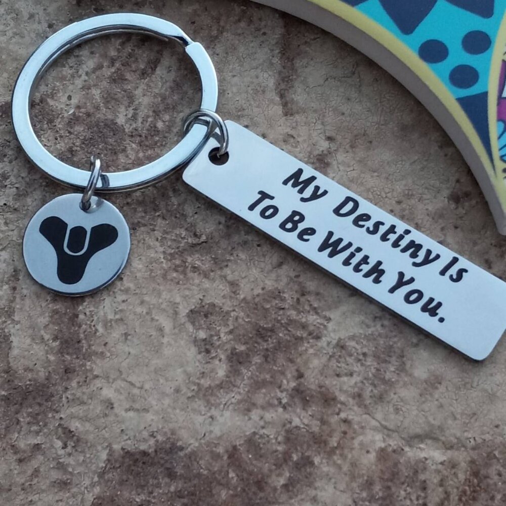 Gaming Destiny 2 Key Chain Keyring Silver Metal Unisex Accessory Fan Gift